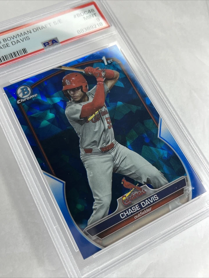 2023 Bowman Draft Sapphire Chase Davis 1st Chrome #BDC48 PSA 9 Cardinals Mint! - Image 3 of 3