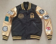 Luc Belaire France Brut Varsity Jacket, Gold Squad, 100 polyester Small Blk/Gld