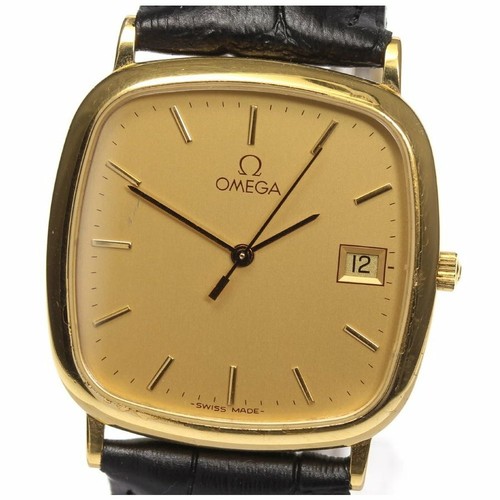 Omega De Ville Quartz Gold Dial Date 