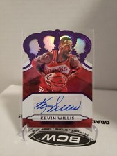 2018-19 Crown Royale Crown Auto Purple 22/25 Kevin Willis #CA-KWL Hawks HOF