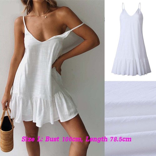 On Sales Women Summer Boho Short Maxi Dress Cocktail Party Beach Dress Sundress - Picture 12 of 18