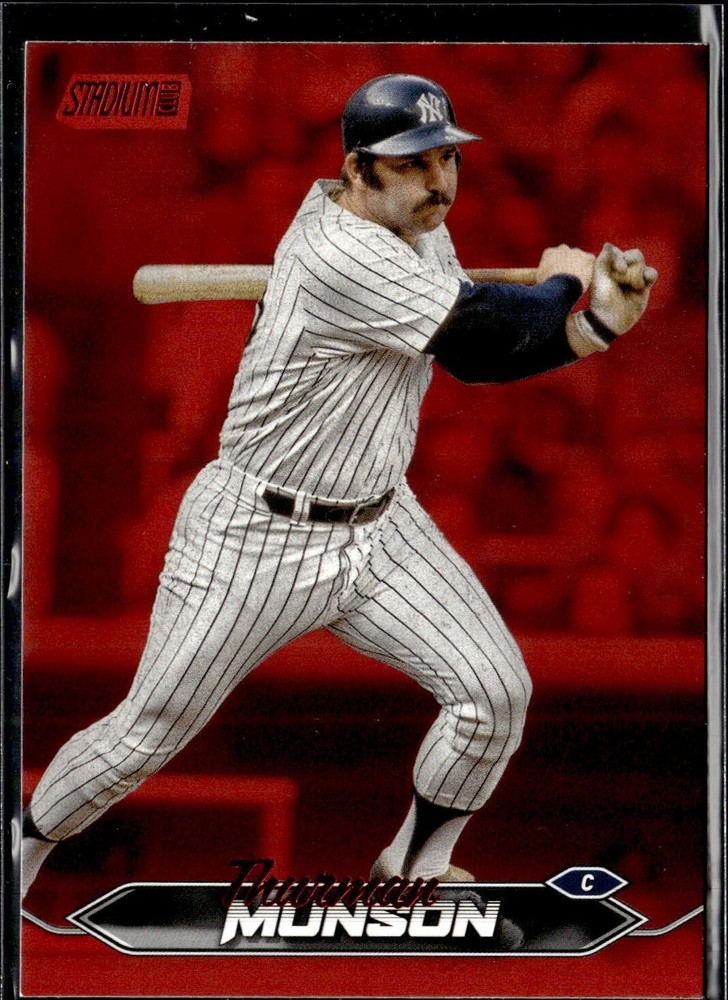 2024 Topps Stadium Club SP Red Foil #157 Thurman Munson, New York Yankees