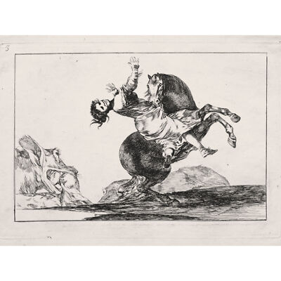 Goya Y Lucientes Frau von einem Pferd getragen großer Leinwand Kunstdruck
