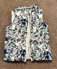 Crazy 8 Girls Pink Floral Iris Fleece Lined Winter Puffer Vest Size L 10-12 