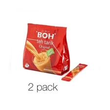 2 Pack BOH Plantation TEH TARIK  Less Sweet 12 Packet 30g each Malaysia Tea