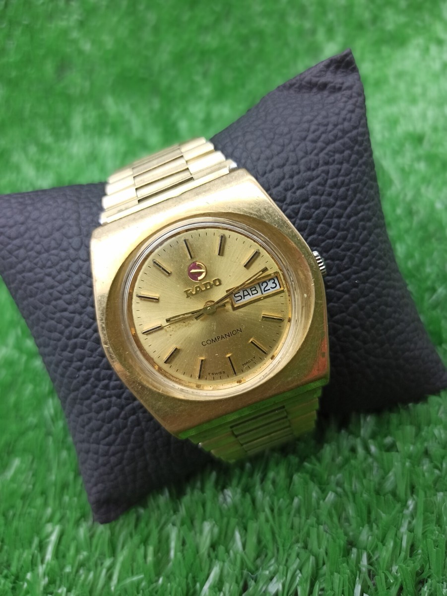 LUXURYVINTAGE RADO COMPANION GOLD AUTOMATIC WATCH SWISS MADE 70s