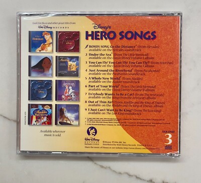 McDonald's Celebrates Disney Music 1996 Vol. 3 Hero Songs CD | eBay