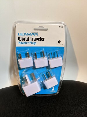 LENMAR Worldwide Travel Plug Adapter 7 Pc Set, Power Plug Adapters 
