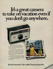 1968 Camera Kodak Instamatic 60s Vintage Print Ad Photography Color Outfits