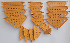20 K'NEX  Orange Triangle Panels Assorted Sizes Lost Mines KNEX Pieces Lot