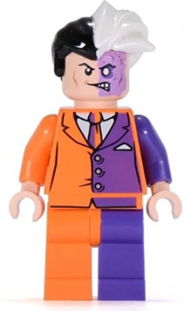 LEGO Batman Two Face Minifigure Figure Minifig 6864 Orange Purple