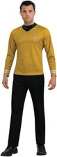 Captain Kirk Shirt Star Trek Movie Gold Fancy Dress Up Halloween Adult Costume