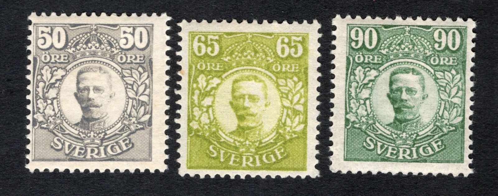 Sweden 1911 stamps Mi#80-82 START10%ONLY MH CV=62$