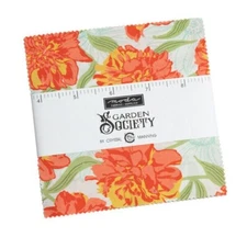 GARDEN SOCIETY Moda 3 charm packs QUILT Fabric Crystal Manning Cottage 11890PP