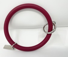 Mobile Phone Soft Wristlet Lanyard Bracelet Silicone Maroon Free Shipping