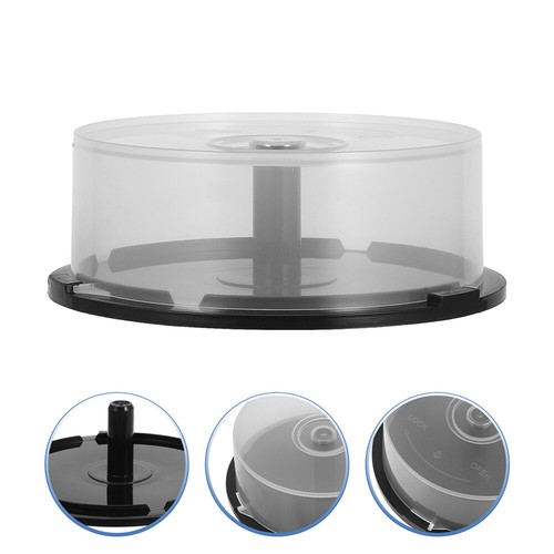 4pcs Empty Cake Box Disk Media Containers Plastic Column Disc Storage