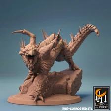 Young Brown Dragon Miniature D&D DnD Pathfinder RPG