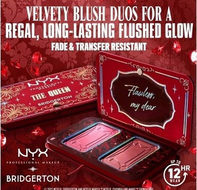 NYX Limited Edition Bridgerton Royal Blush Palette The Queen 2 Shades 2 Pack