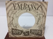EMBASSY 7" VINYL RECORD SLEEVE VERY GOOD CONDITION
