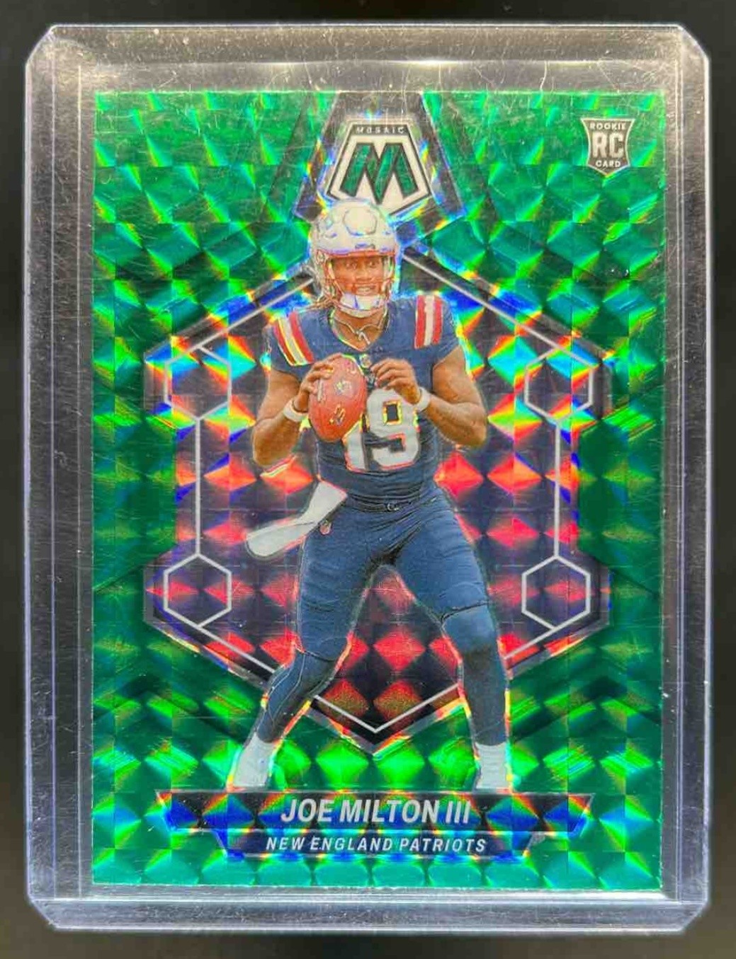 2024 Mosaic Joe Milton III RC Green Prizm Rookie #397 Patriots