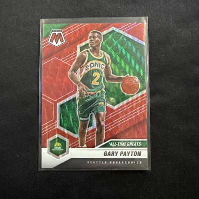 2020-21 Mosaic All Time Greats Red Wave Prizm Gary Payton Seattle Supersonics