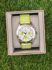 Parfois Watch Stainless Steel Back Quartz Movement  Green Strap - New