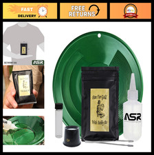Gold Panning Kit with Paydirt - 6pc Beginner Prospecting Equipment, Green