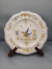 Assiette en faïence de Moustiers - Signée - Fait main