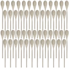  Set of 50 12 Inch Long Wooden Spoons for Cooking Kitchen Crafts Long Handle 