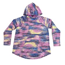 XL LuLaRoe AMBER HOODIE  PINK, BLUE  YELLOW PATTERN  Sizes 18-20; nwt