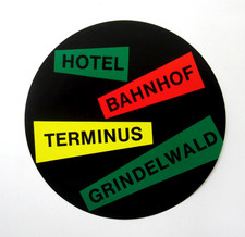 Vintage Hotel Bahnhof Terminus Grindelwald Luggage Label Switzerland Sticker OG