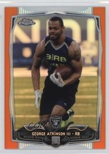 2014 Topps Chrome Retail Orange Refractor George Atkinson III #148 0v9