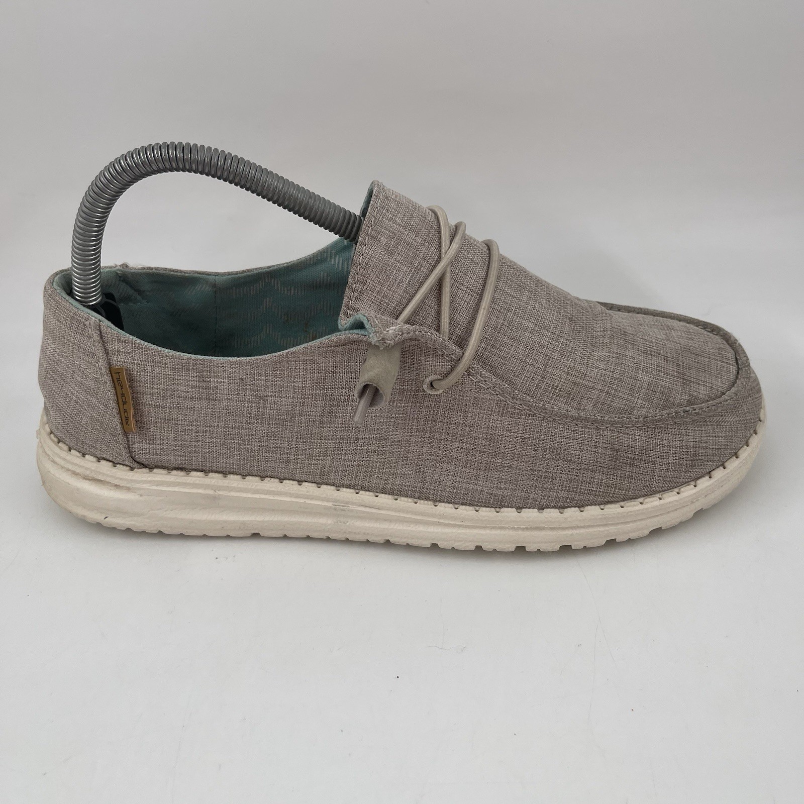 Hey Dude Women’s Wendy - SZ 9 -Beige Chambray Comfort Loafers Shoes