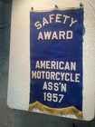 AMA Safety Banner From 1957. Vintage Motorcycle
