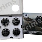 BMW 68mm Floating Wheel Centre Caps Set of 4 Self Levelling Hub Caps Black  Wh