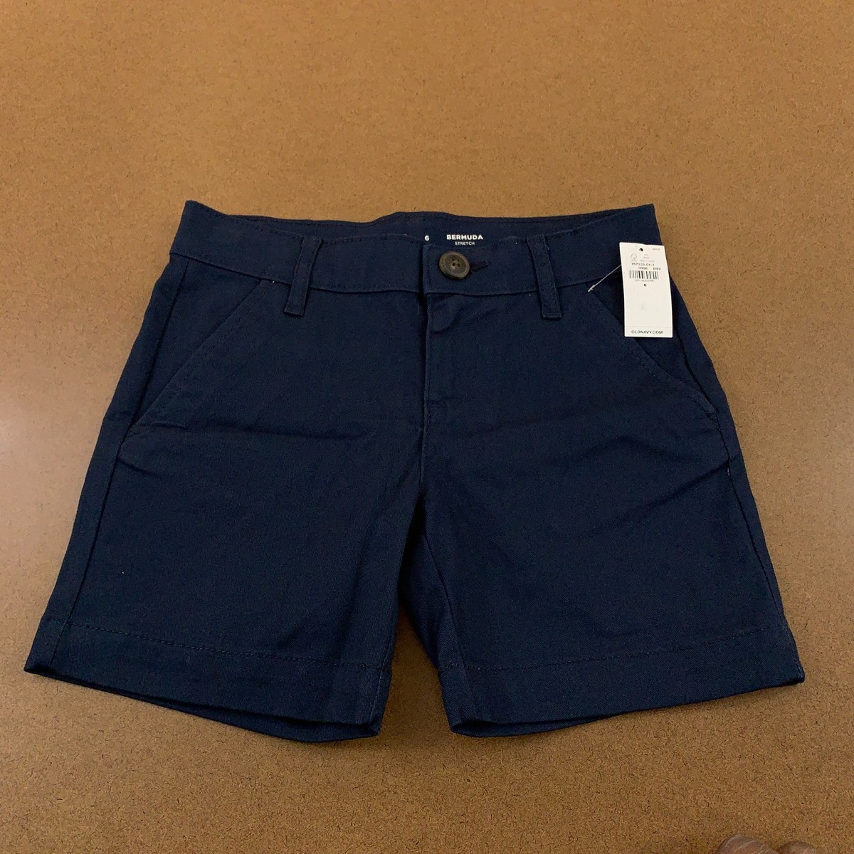 Old Navy Girls Size 6 Blue School Uniform Stretch Twill Bermuda