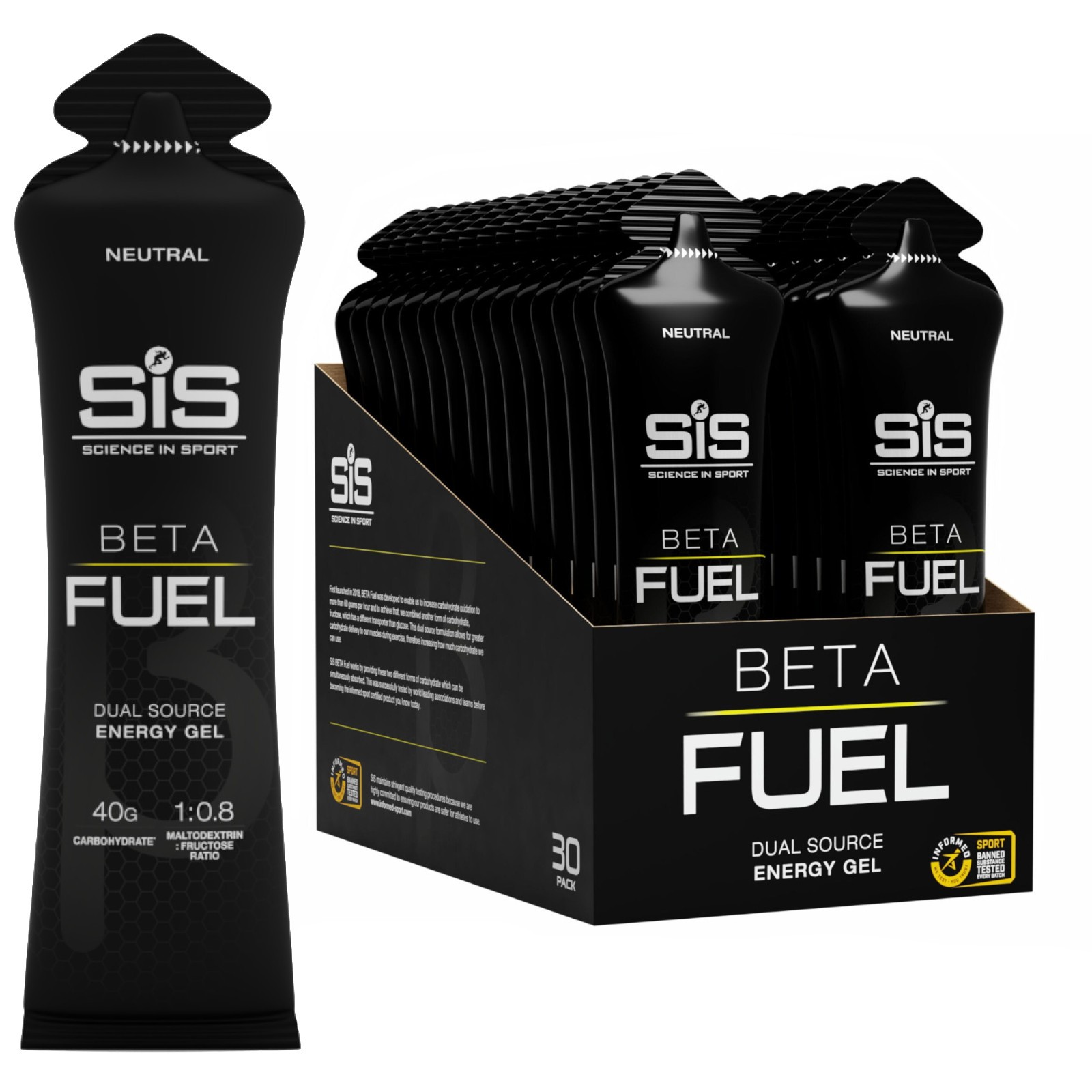 Science In Sport Beta Fuel Gel Saveur Neutre 40G - Image 4