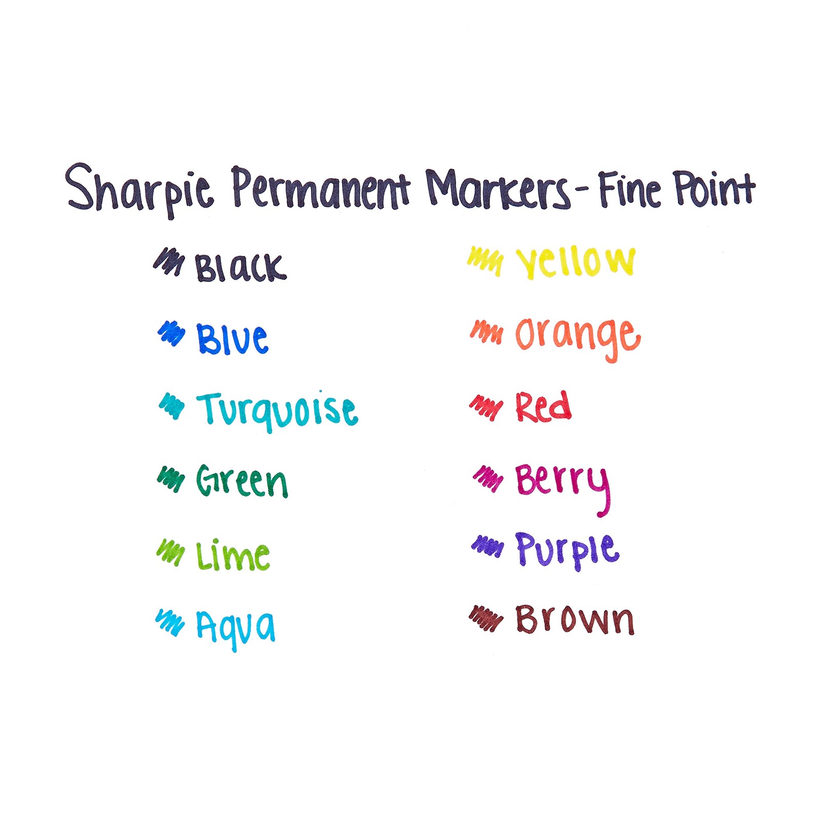 Green Sharpie Permanent Markers 2 Count Fine Point Vibrant Ink for All Surfaces