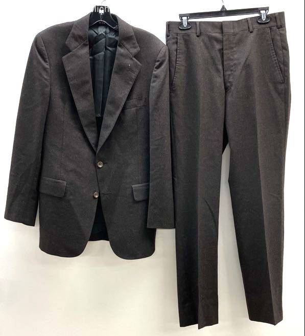 Austin Reed Mens Suit Brown Pure Virgin Wool Two Piece Jacket Pants Size 40x32