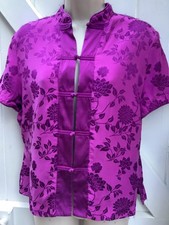 MONSOON , ladies Vintage 'Oriental' Silk mix top, UK 14, b 40” 