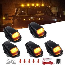 Amber Cab Marker Light, 5Pcs 12 LED Roof Running Lights w/Wiring Harness Top