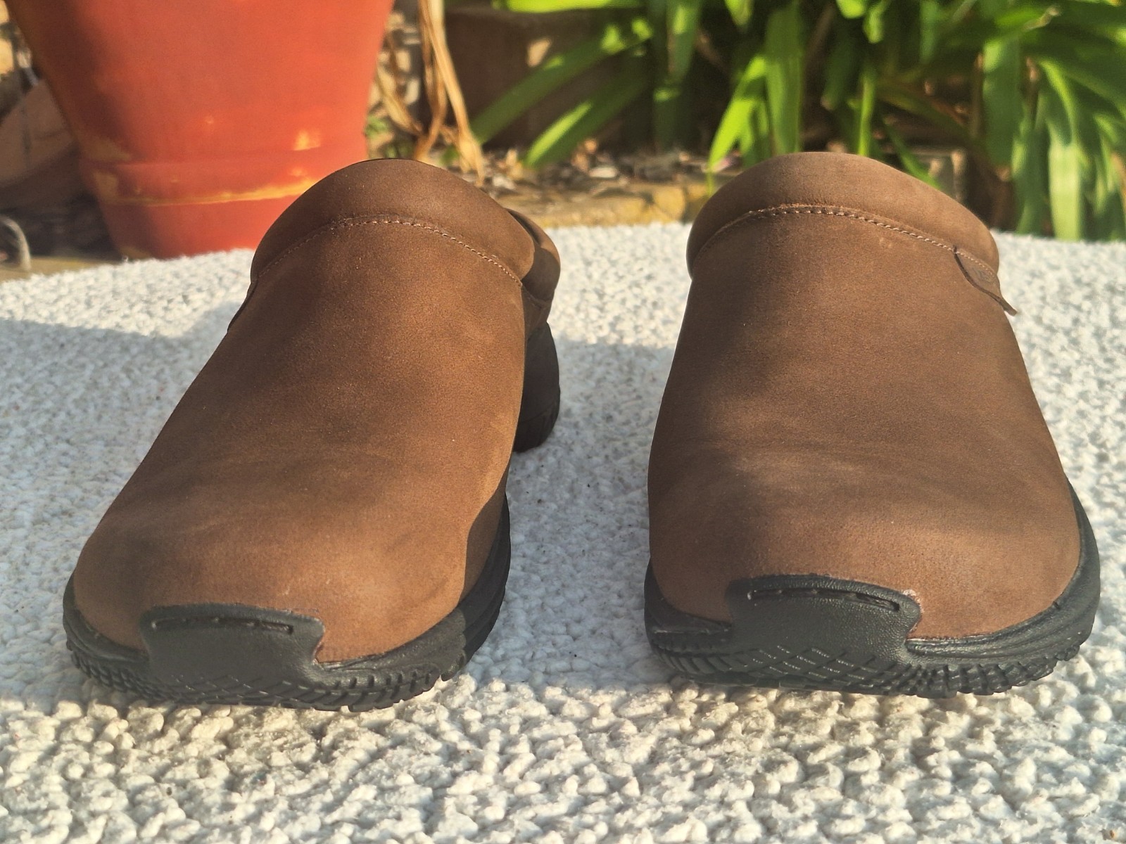 MERRELL Encore Ice Zoccoli Scarpe Donna Marrone Nubuck Slip On Taglia 8 J22292