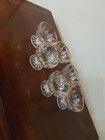 Cristal D'Arques Footed Crystal Glass Bowl Gold Rim 8.25" Wide Diamond Set Of 6
