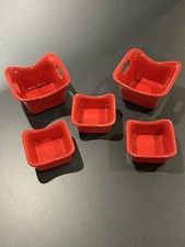 Rachael Ray Set of 2 – 10 oz & 3 – 3 oz Red Ramekins / Baking Dishes