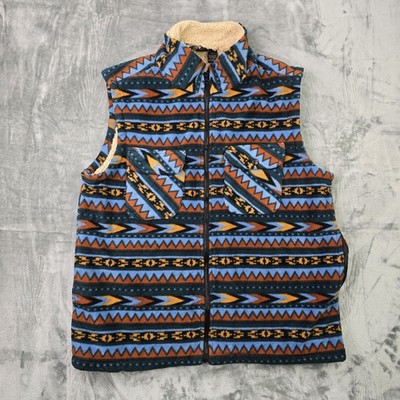 Guide Gear Navajo Aztec Western Sherpa gefütterte Weste Herren L mehrfarbig Vintage