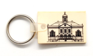 Vintage The Old Exchange and Provost Dungeon Charleston South Carolina Keychain