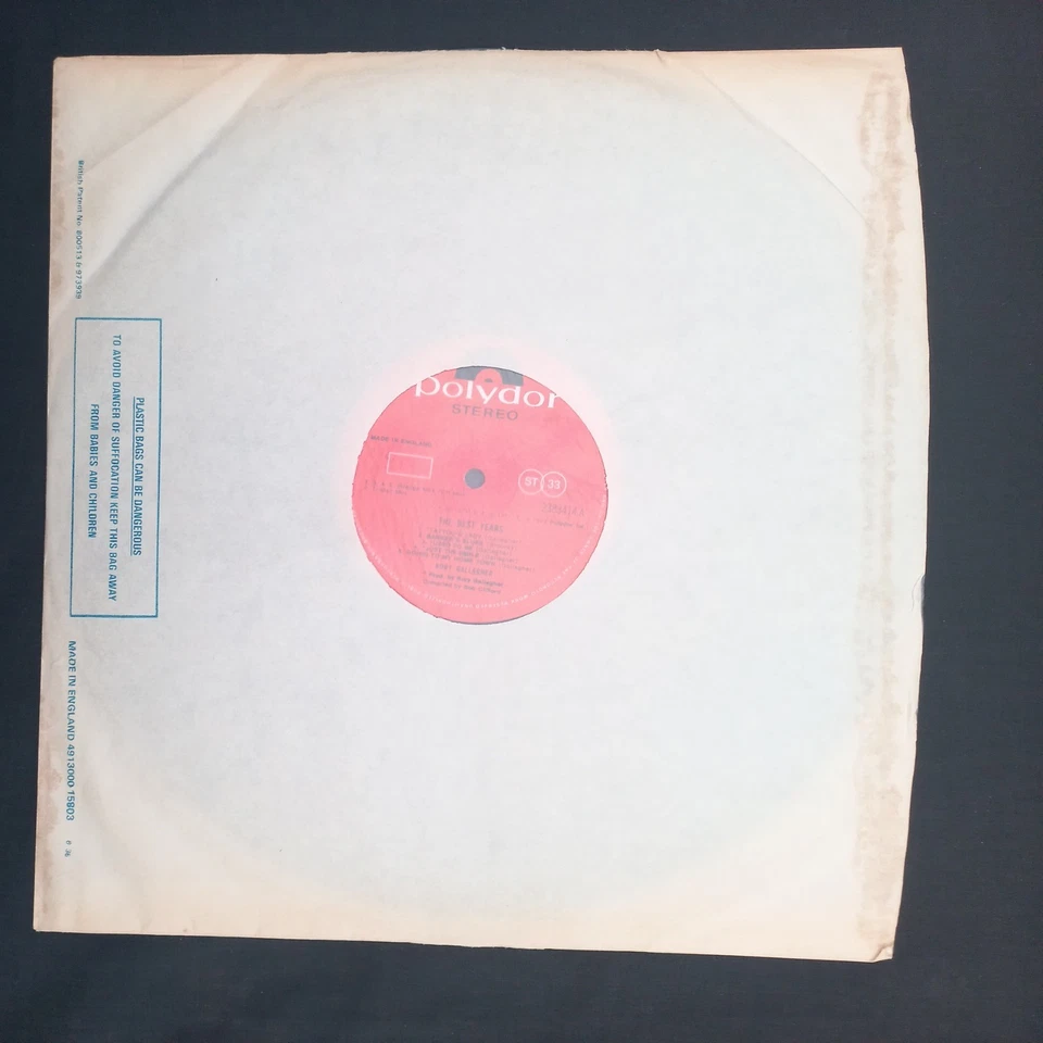 Rory Gallagher - The Best Years, LP, (Vinyl) A1 B3 UK  NEAR MINT VINYL  - Image 3 of 4