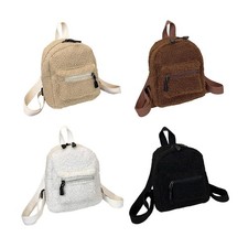 Plüsch-Rucksack, trendige Schultertasche, lässiger Tagesrucksack für Frauen,