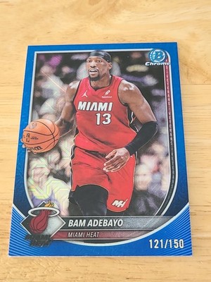 2025-26 Bowman #BCV-89 Bam Adebayo Chrome Blue Mojo Refractor /150 Heat $$$