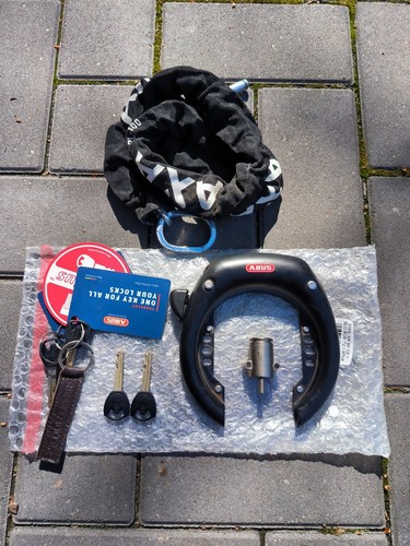 ABUS Rahmenschloss 5755 L + Akkuschloss+ Kette